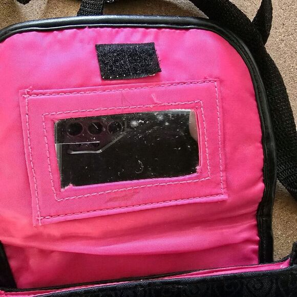 Mini Crossbody Bag, Black & Fuchsia (B1) - Picture 11 of 13